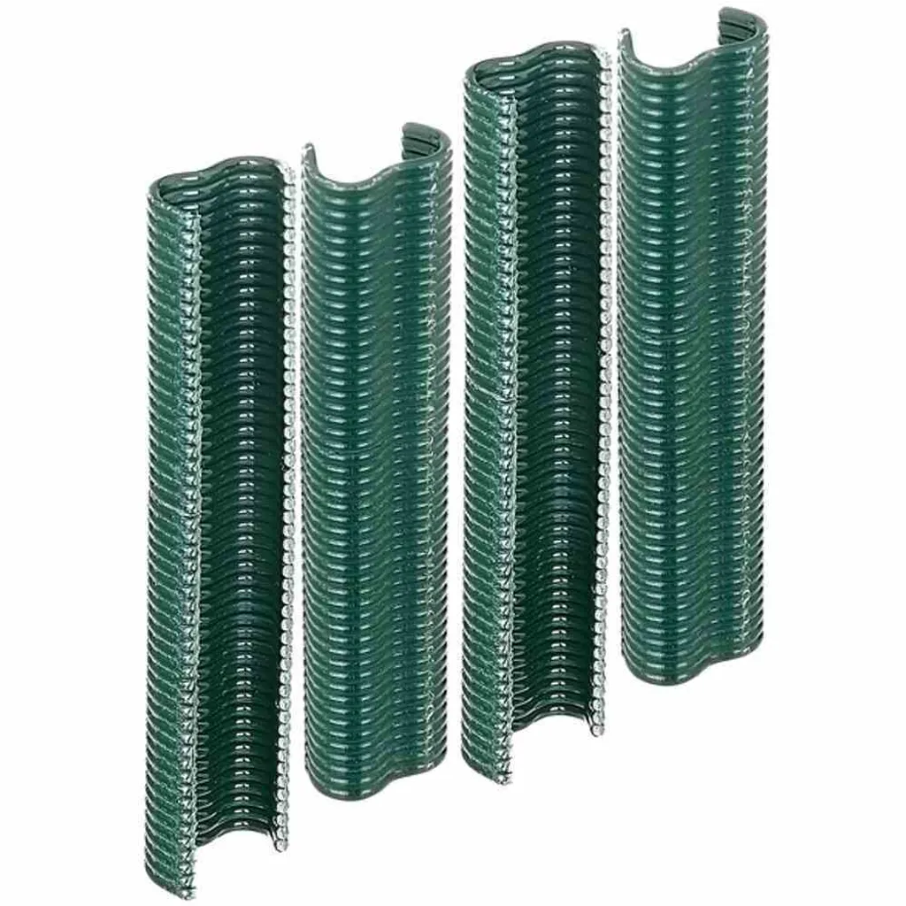 Agrafes de grillage plastifiées vertes 22 mm Alberts - Boîte de 800 unités