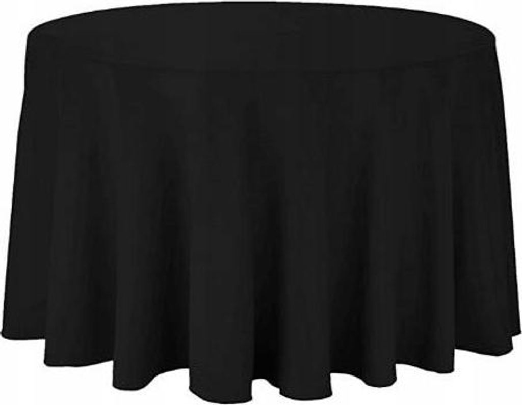 Tischdecke SCHWARZ Tisch RUND 320cm Hochzeit Bankett