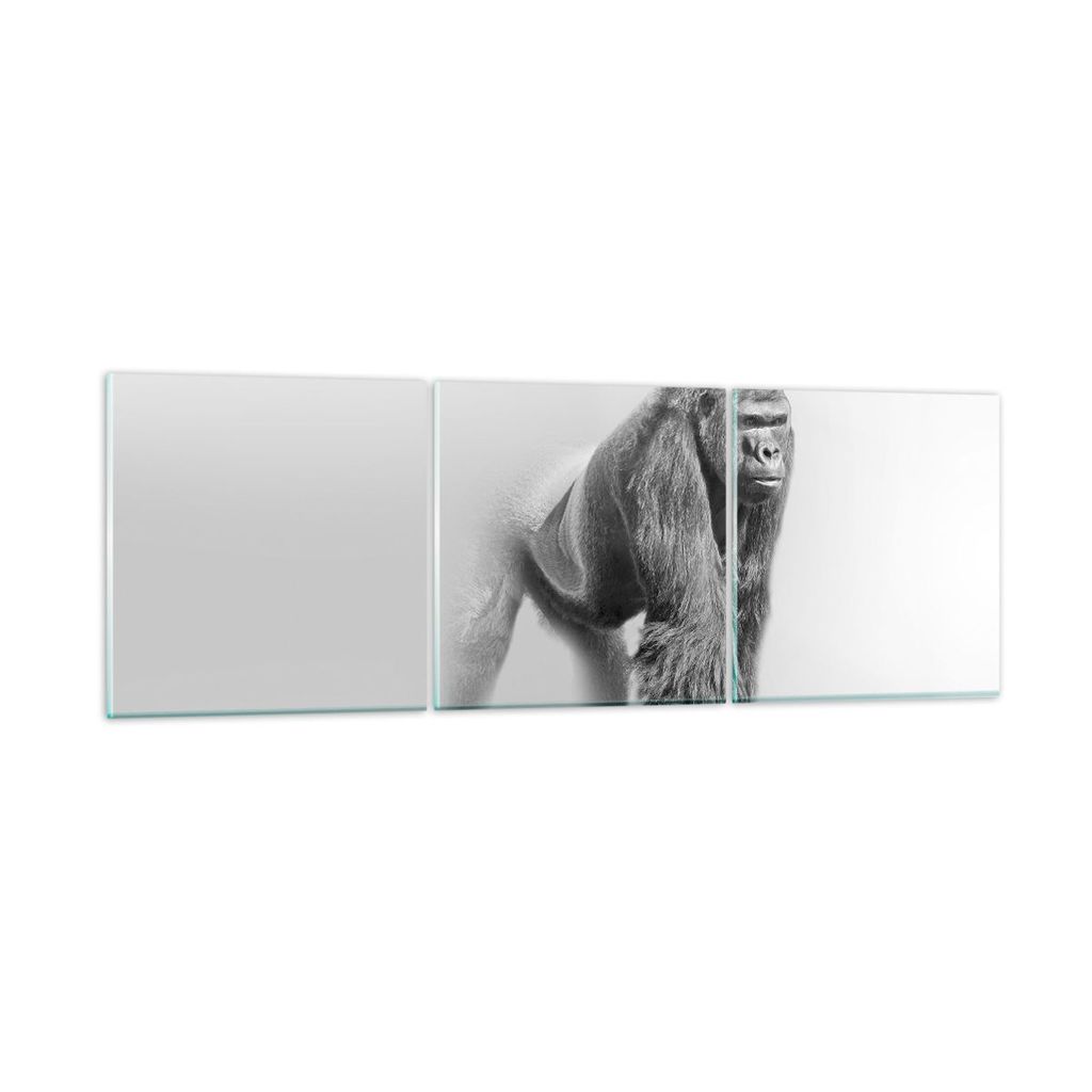 Bilder auf glas - Orang-Utan Tier - 150x50cm - Glasbilder - Wandbilder - Kunstdruck - zum Aufhängen bereit - Wanddekoration aus Glas - Glas Bilder...