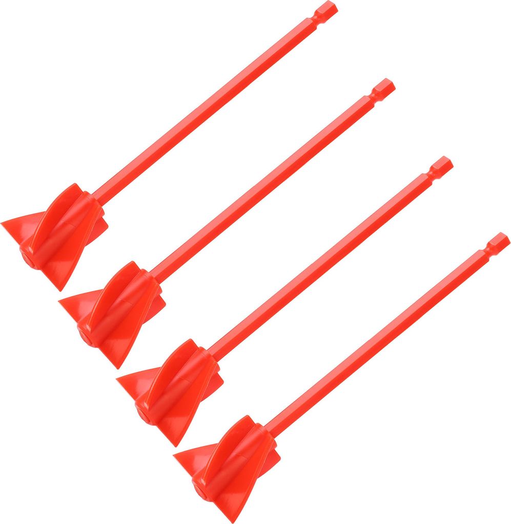 4Pcs Harz Mixer Paddles Starke Uniform Mischen 5 Klingen Wiederverwendbare Farbe Mixer Bohrer Attachment Rot