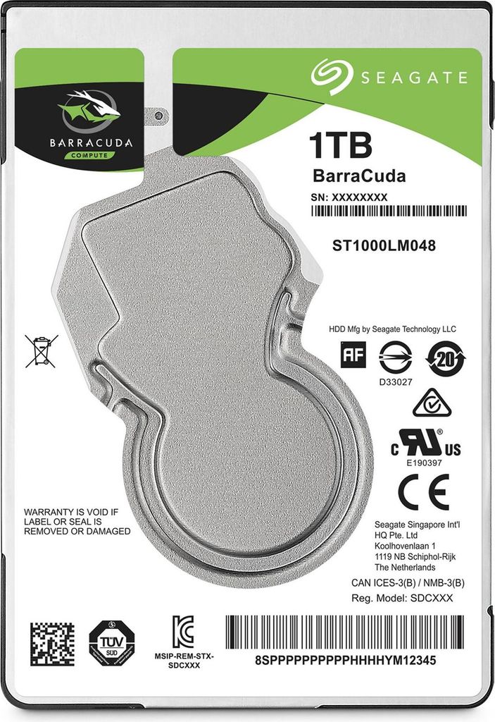 Seagate Barracuda 2.5" - 2.5", 1TB, 5400 RPM | ST1000LM048 Produktbild 