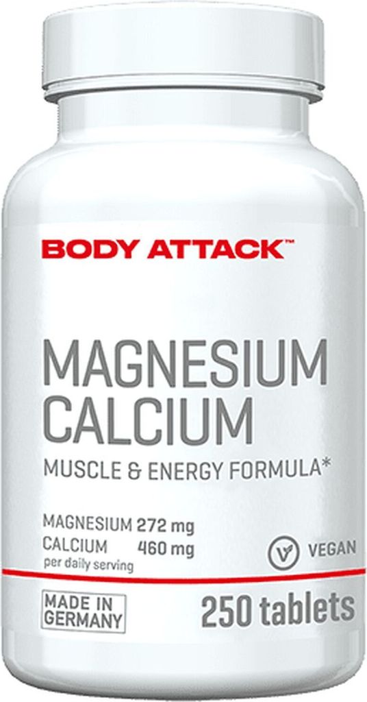 Body Attack Magnesium Calcium - 250 Tabletten