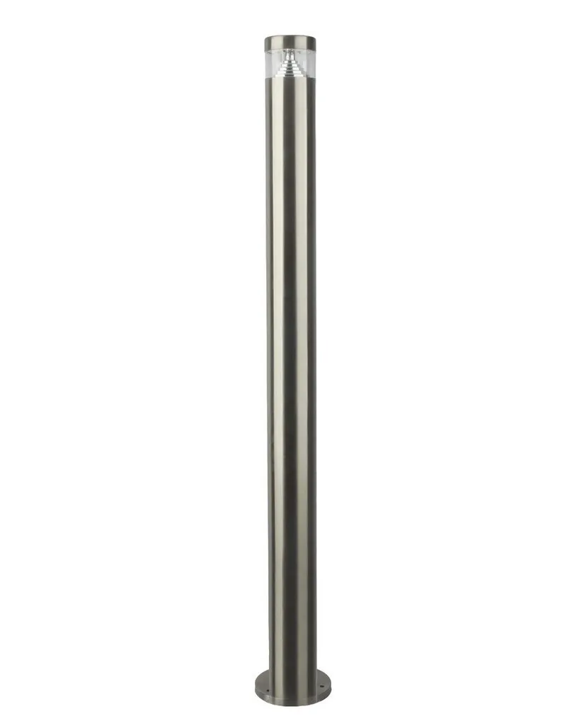 Borne lumineuse extérieure LED 7W en inox Lisbonne pour balisage jardin