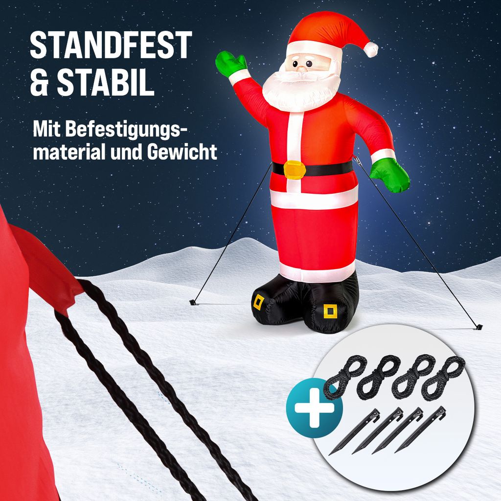 MONZANA® Aufblasbarer Weihnachtsmann XXL 250cm LED Produktbild 5