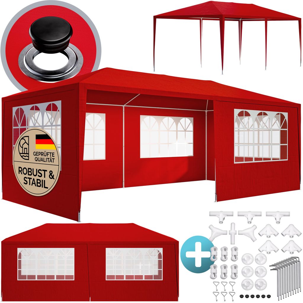 CASARIA® Pavillon 3x6m UV-Schutz 18m² Dachösen Produktbild 