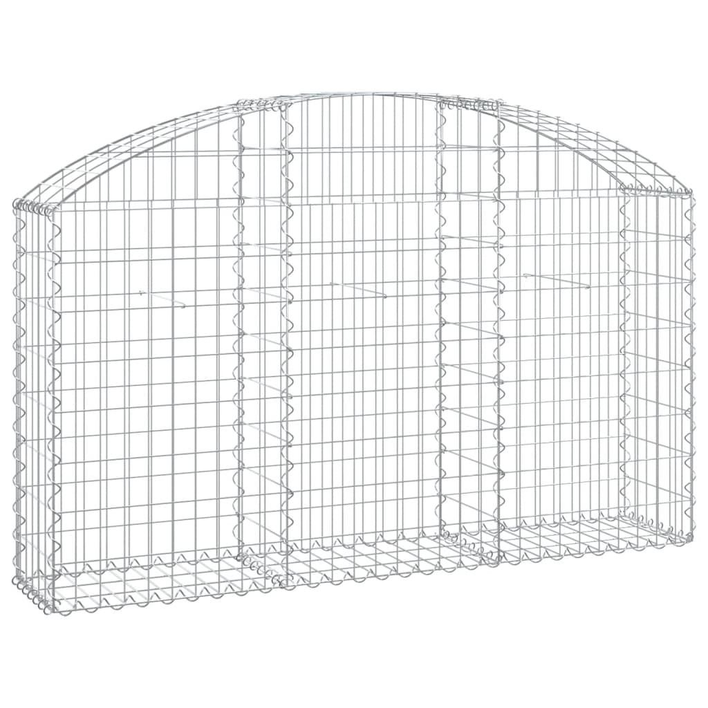 vidaXL Gabion avec arc surélevé 150x30x80/100 cm Fer Image du produit 