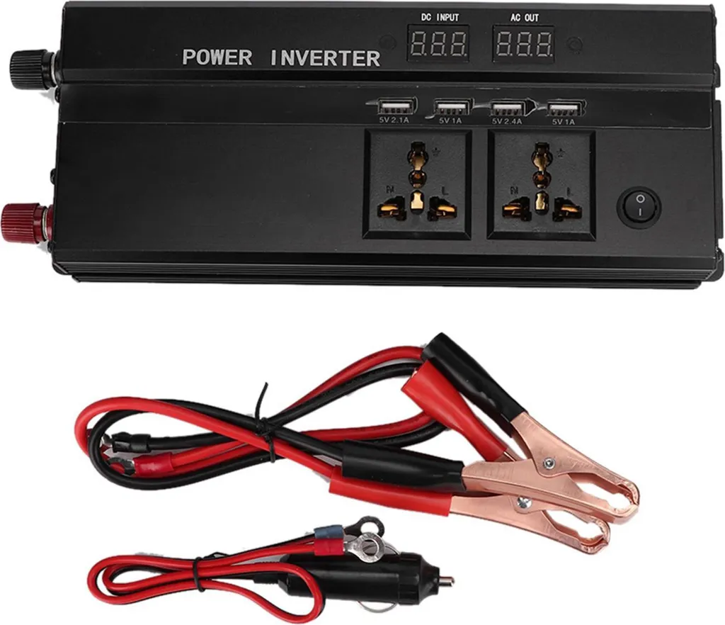 Alimentation voiture multifonction : Onduleur 12V 220V pour PC et USB