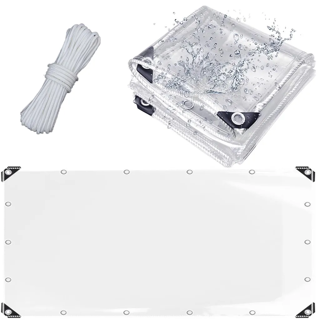 Bâche anti-vent et froid 2x5m transparente - Fini les déchirures en PVC