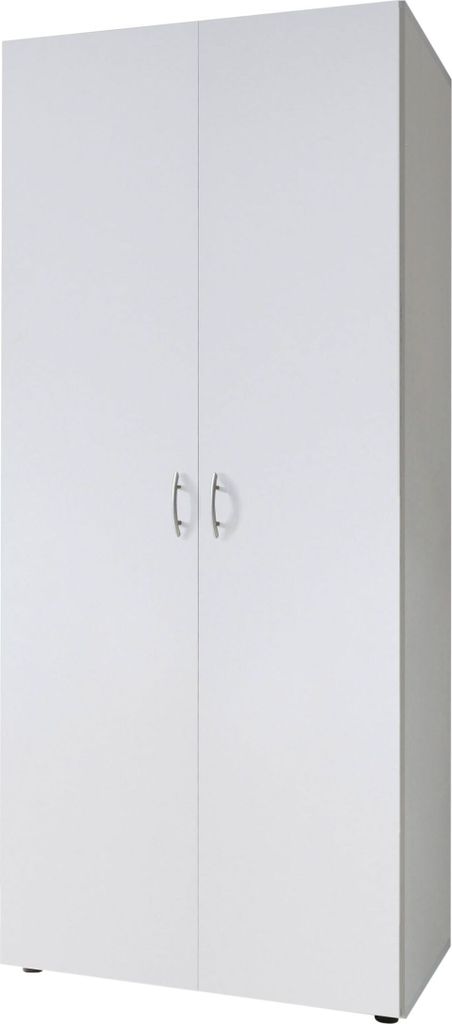 Kleiderschrank klein Weiß BASE 80 cm breit Produktbild 2