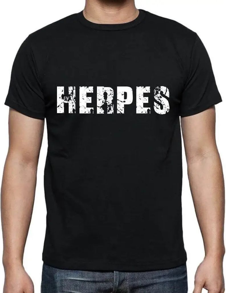 Herren Grafik T-Shirt Herpes Öko-Verantwortlich Vintage Jahrgang Kurzarm Lustige Druck Geburtstag Geschenk Mann