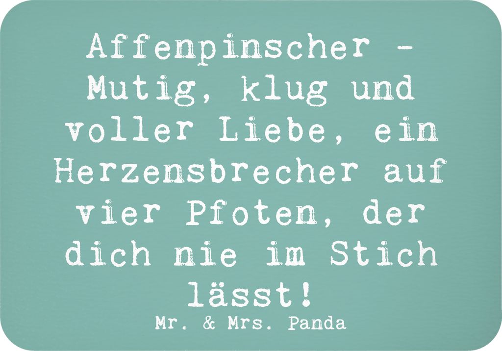 Mr. & Mrs. Panda magnet Spruch Affenpinscher Liebe - Meeresbrise - Geschenk, Lächeln, Notizhalter, mdf, mutig, loyal, whiteboardmagnet, Hunderasse...