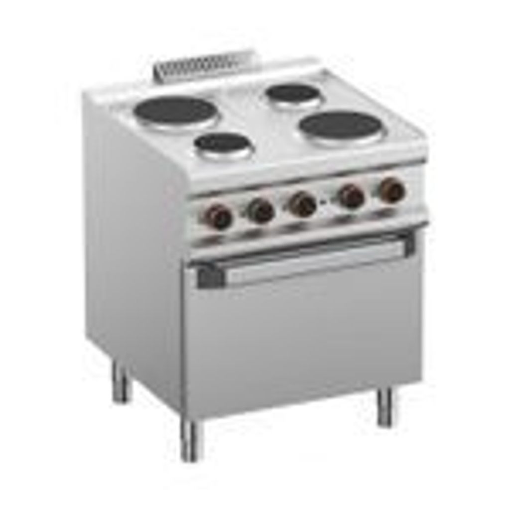 orange Elektro-Herd Serie 70, 4 Platten, mit Elektro-Backofen, 13,5 kW