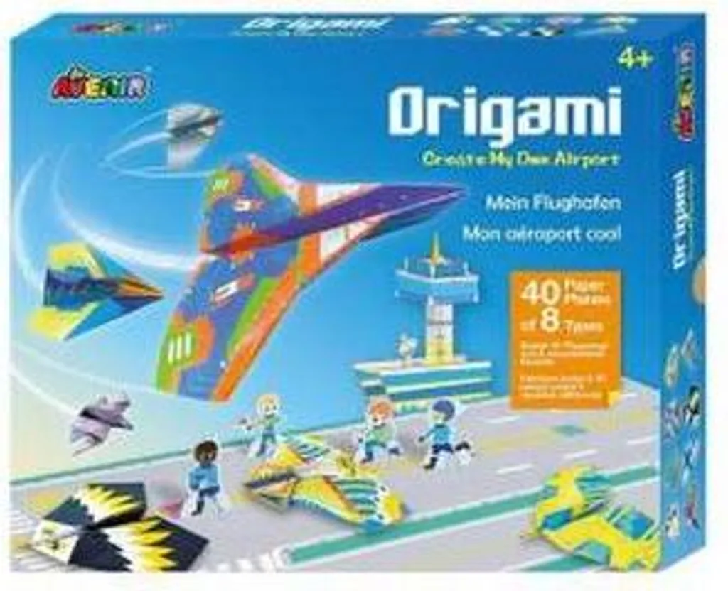 AVENIR Origami Mon aéroport : Kit de pliage créatif pour enfants dès 5 ans