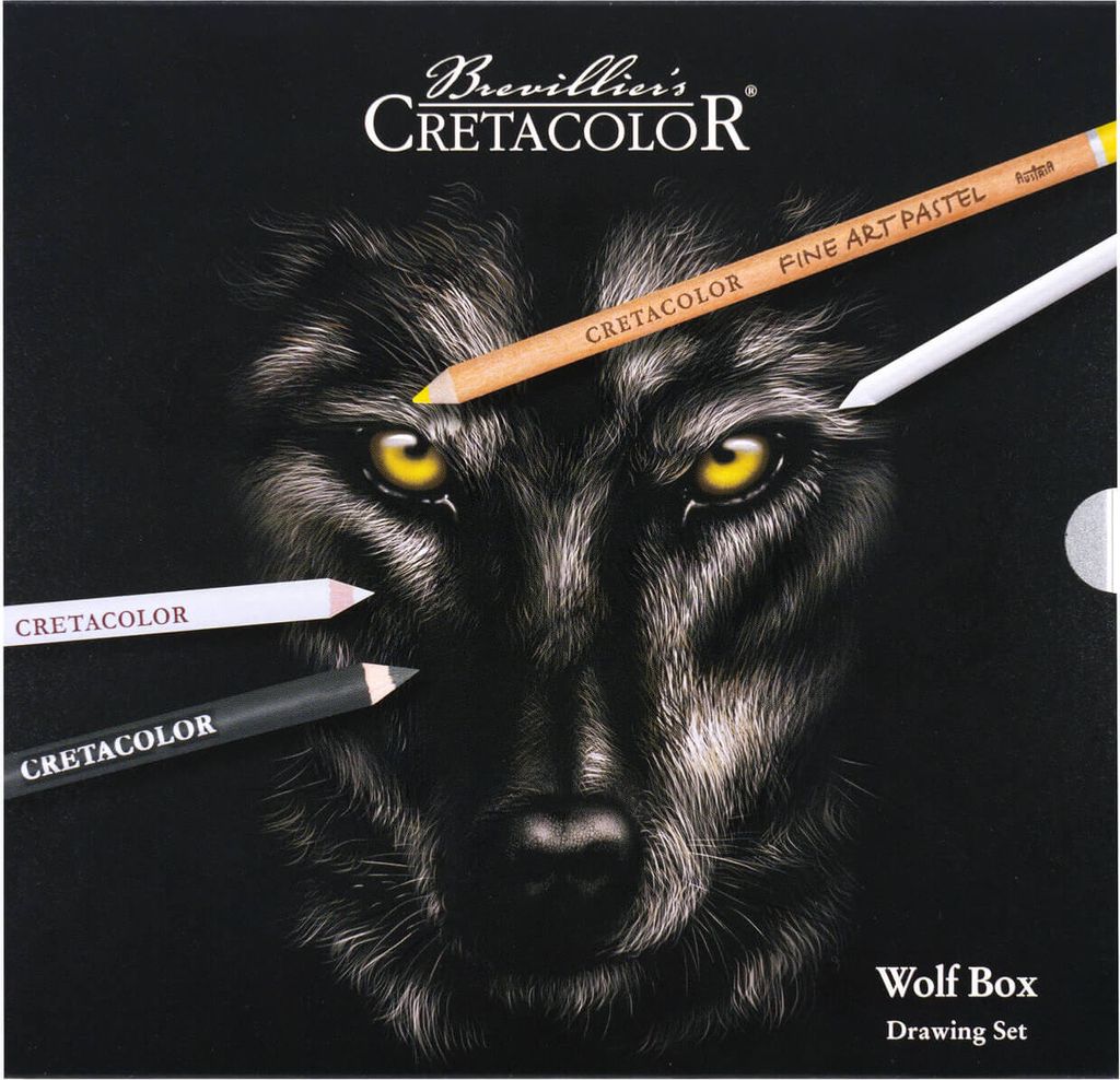 Brevillier's CRETACOLOR Wolf-Edition Zeichenkohle farbsortiert 1 Set