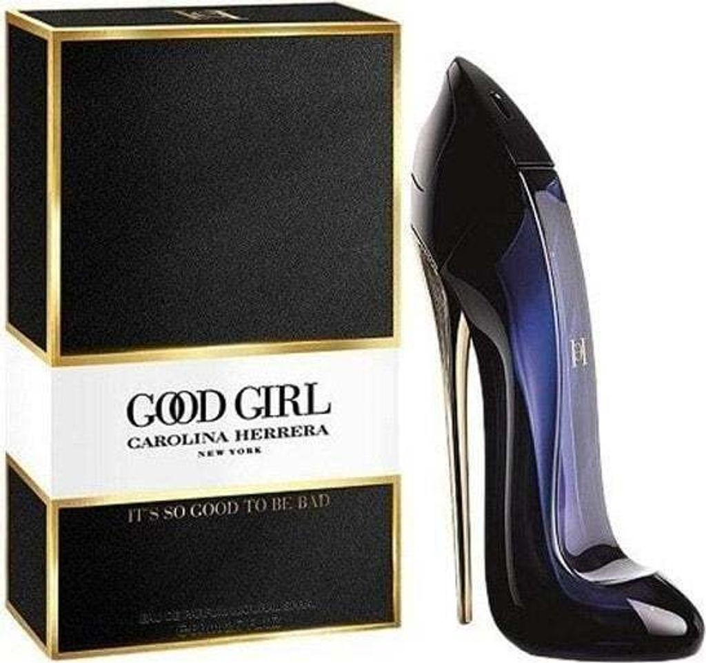 A perfume bottle shaped like a high heel and its packaging.