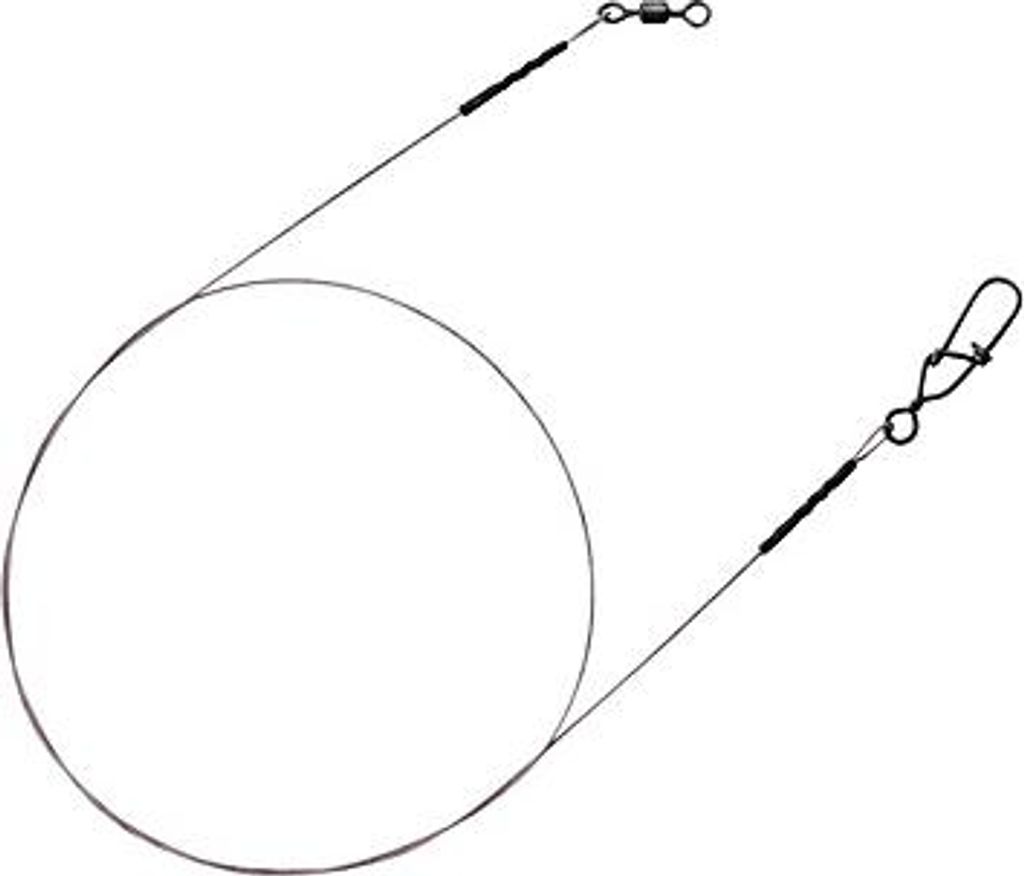 Spro Matt Black Leader 7x7 Wire - 2 Stahlvorfächer, Länge/Durchmesser/Tragkraft:30cm / 0.27mm / 5kg - 11lb