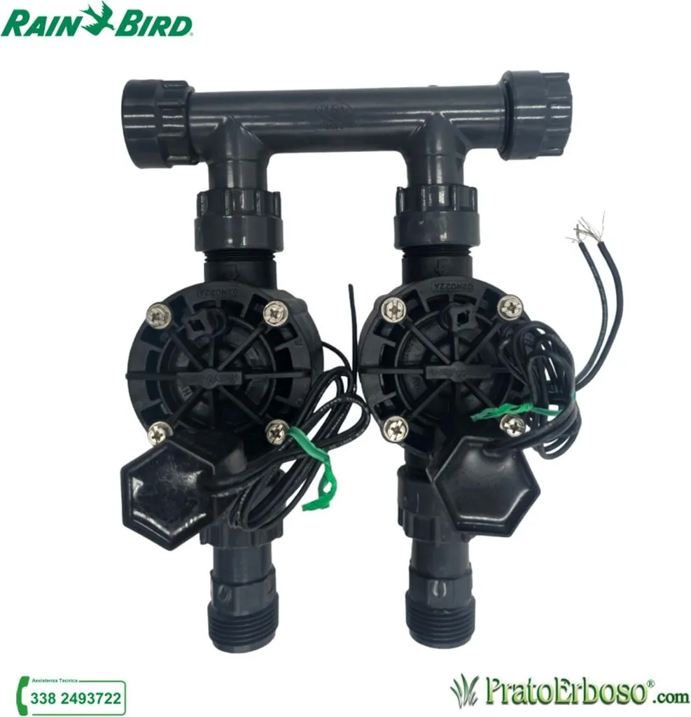 Collecteur 2 stations avec électrovanne Rain Bird 100-HV 24V robuste