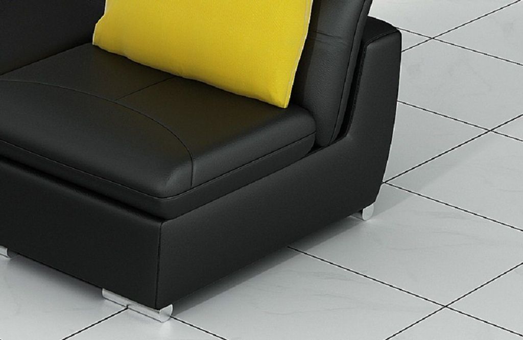 Ledersofa L-Form Couch Wohnlandschaft Ecksofa Garnitur Design Modern Sofa Möbel
