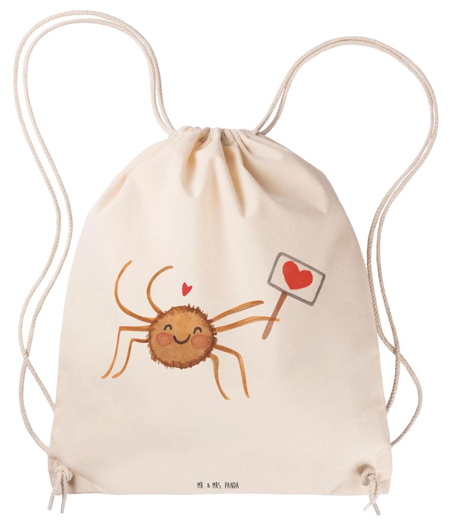 Mr. & Mrs. Panda gym tasche Spinne Agathe Motivation - Transparent - Geschenk, Jutebeutel, Glück, Sportbeutel, Dankeschön, Fitness, Vertrauen, Li...
