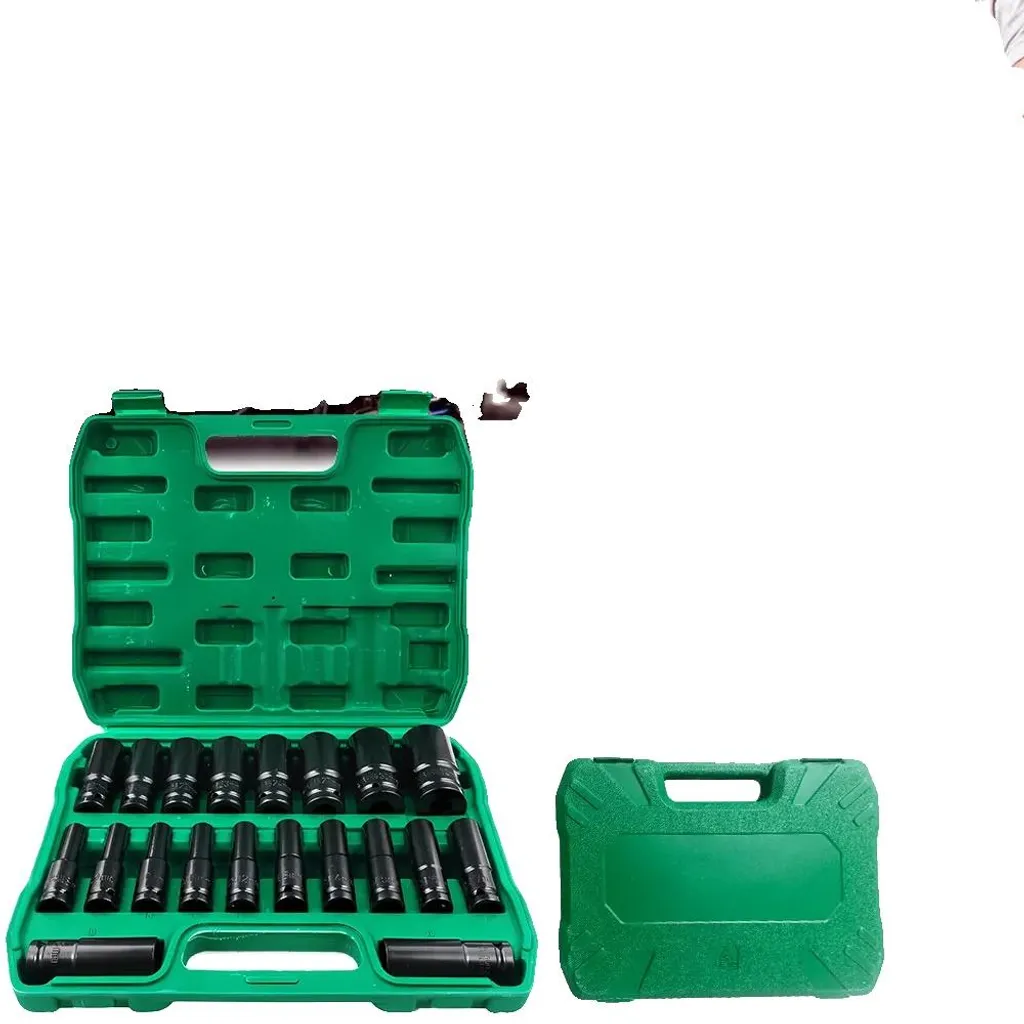 Jeu de 20 clés à douille en acier au carbone vert pour travaux précis