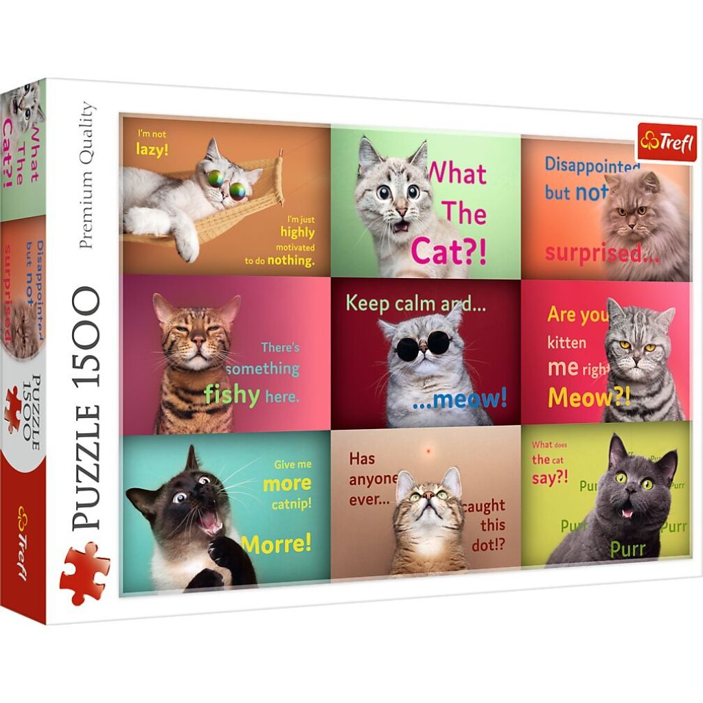 Trefl Puzzle Katzen - Funny Cats Faces 1500 Teile Jigsaw Puzzle