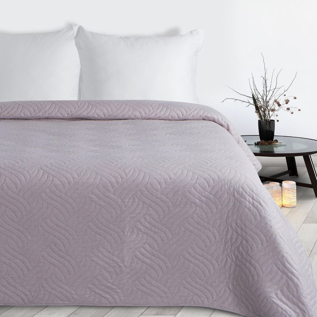 Tagesdecke LEIN-Optik Pink 220x240 cm