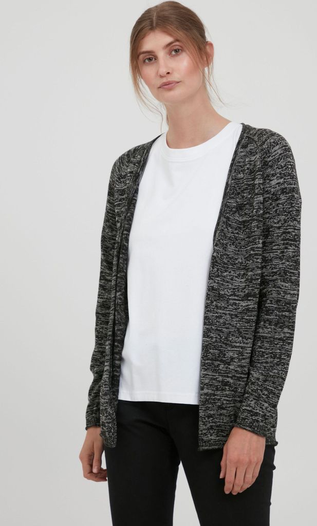 OXMO OXDanila Damen Strickjacke Feinstrick Cardigan Strickcardigan mit offenem V-Ausschnitt