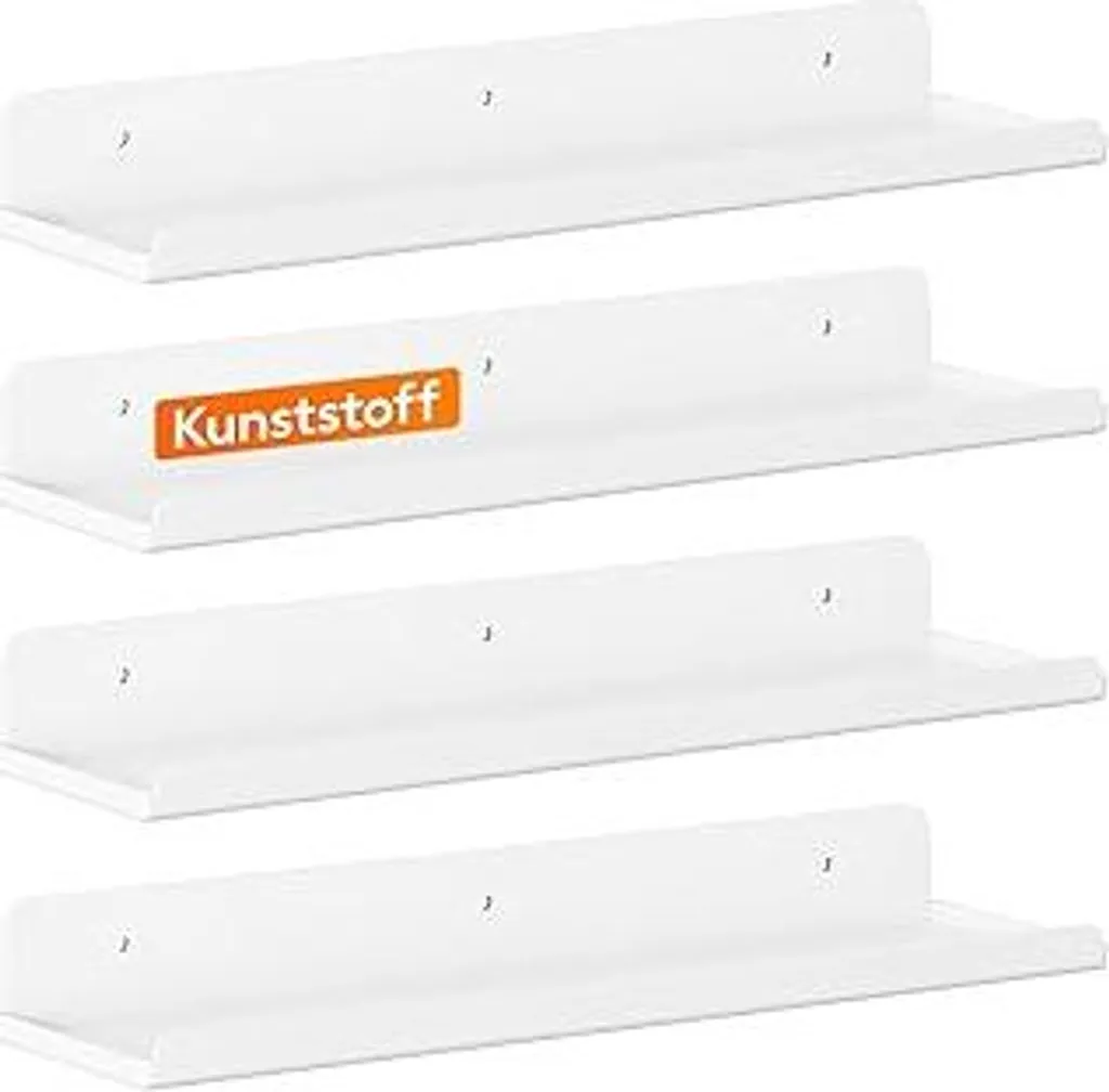 Lifewit Mensole Make-up e Foto - Set 4 Scaffali Bianchi 38cm Arredo