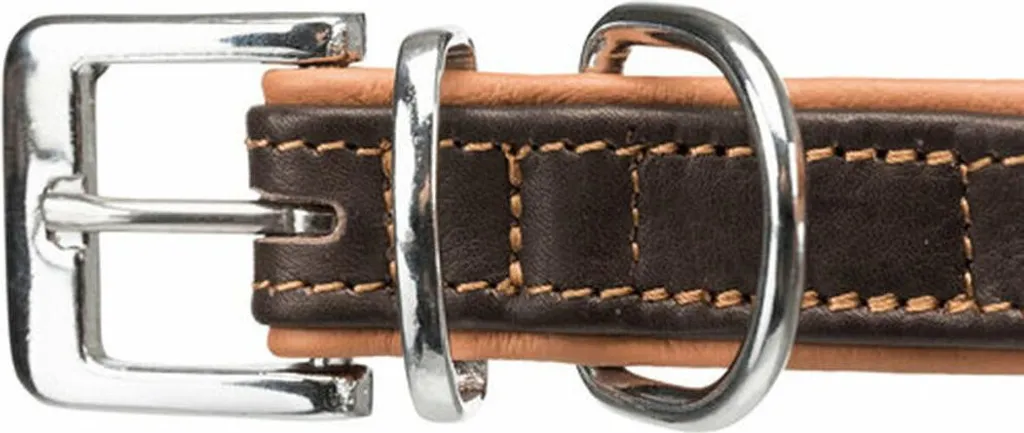 Collier pour chien de randonnée Trixie en cuir souple marron 47-54 cm