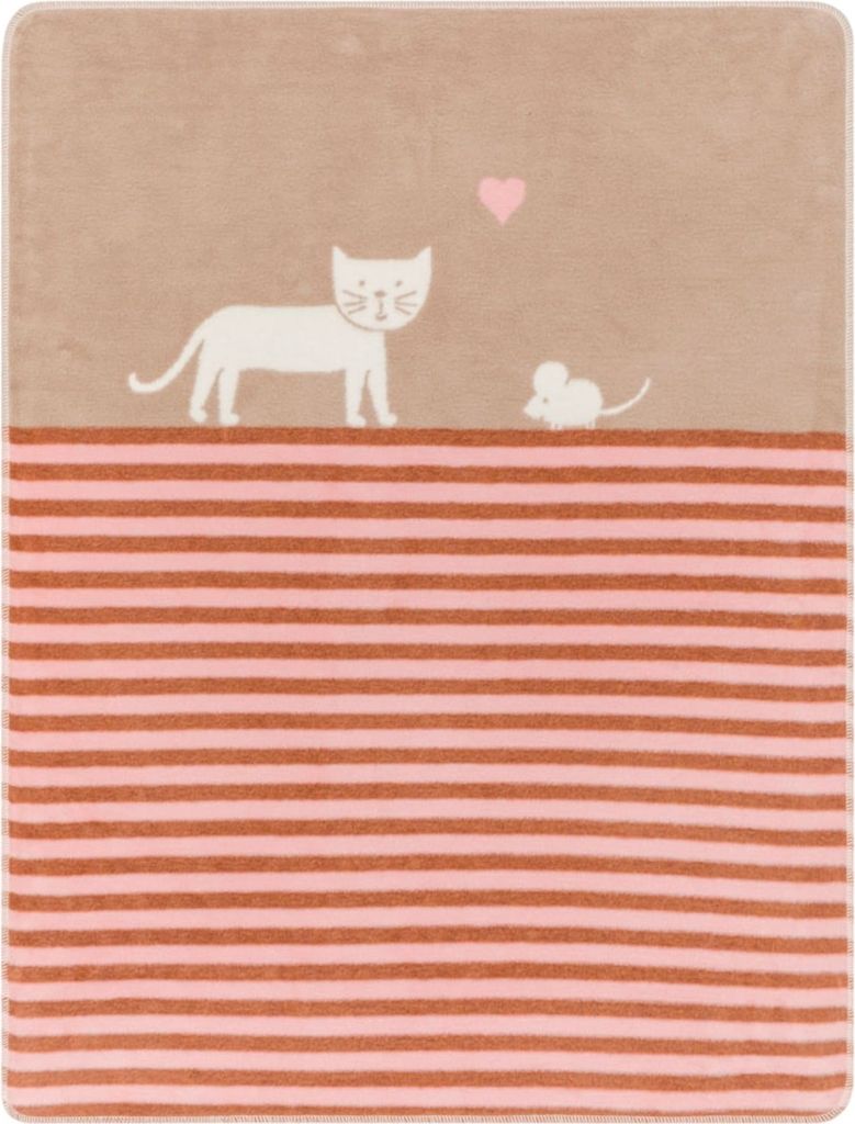 David Fussenegger Babydecke Maja 'Katze' 75 x 100 cm Rouge Produktbild 