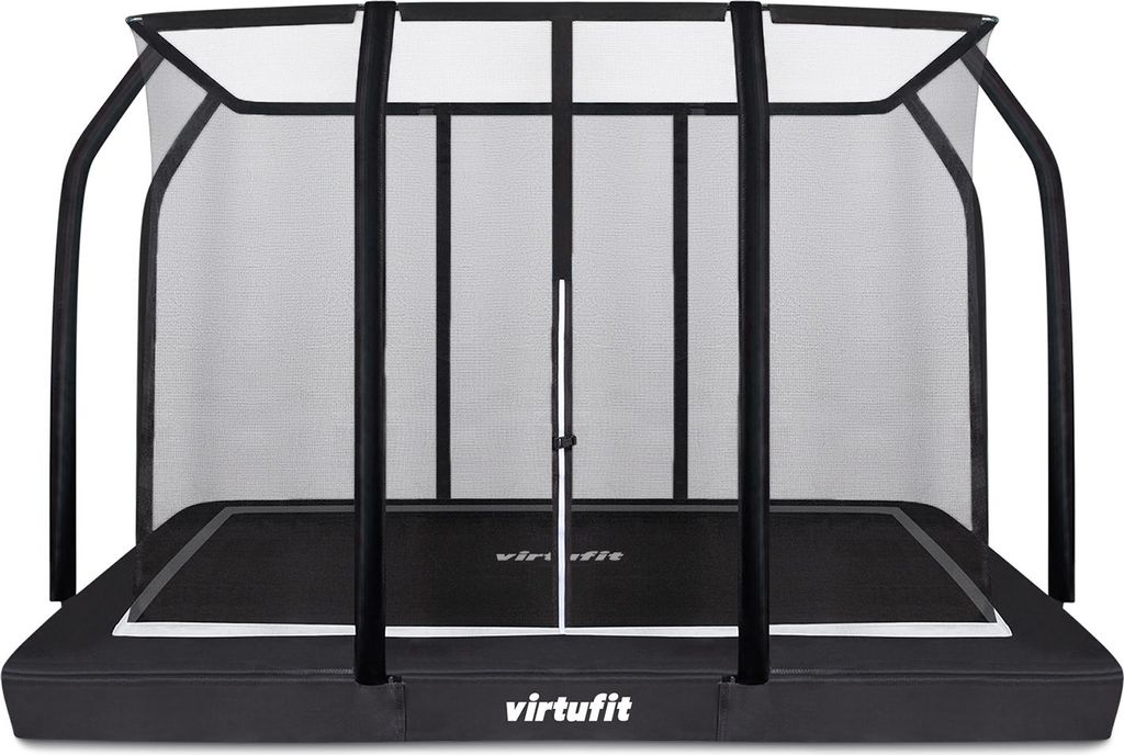 Premium-Bodentrampolin mit Sicherheitsnetz – rechteckig – Produktbild 