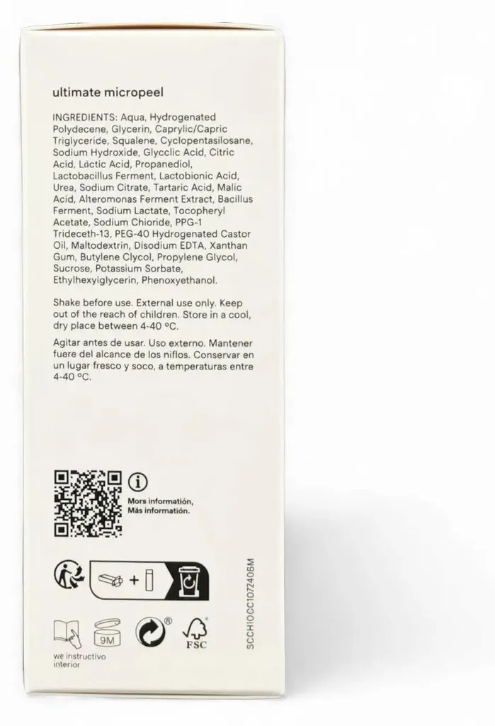 Ultimate Micropeel Mesoestetic 150 ml - Formule AHA et Exfoliante
