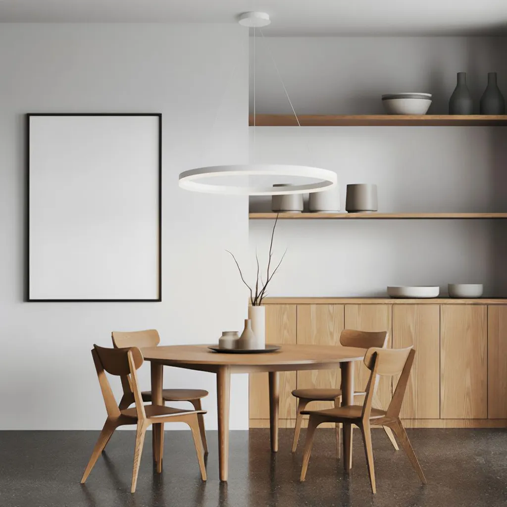 Suspension LED Salon et Salle à Manger Dimmable avec Télécommande 53W