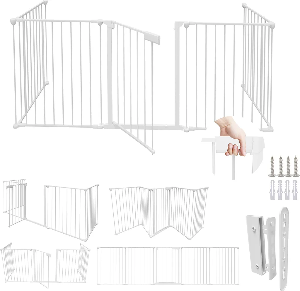 Parascintille per Camino in Metallo, Griglia di Protezione Parafuoco per Bambini e Animali, Acciaio, Nero, Relaxdays | Leroy Merlin