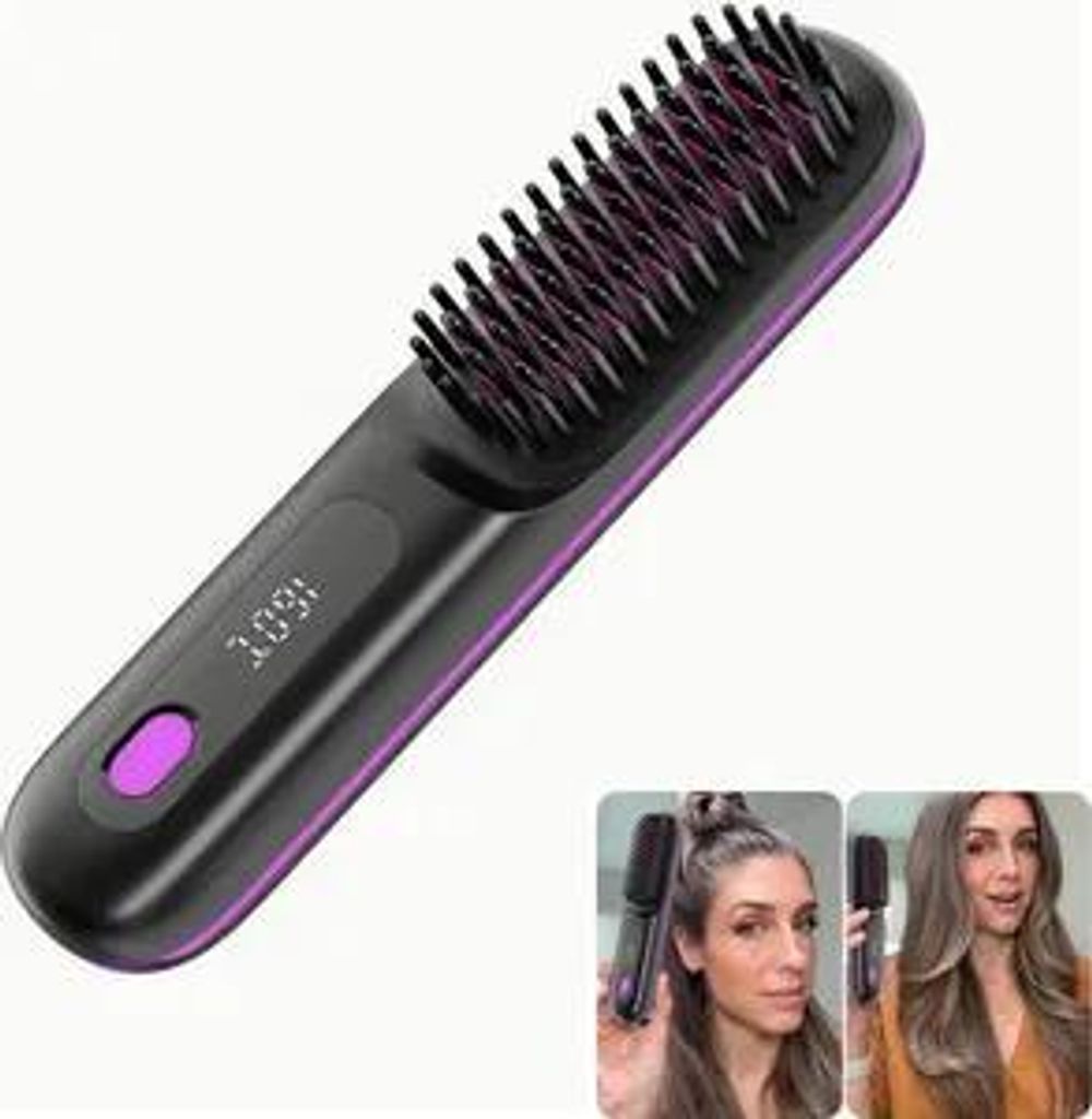 Kabelloser Mini-Haarglätter mit 3 Temperaturstufen, Keramik-Heizung, sicher gegen Verbrennungen, für alle Haartypen & Bart