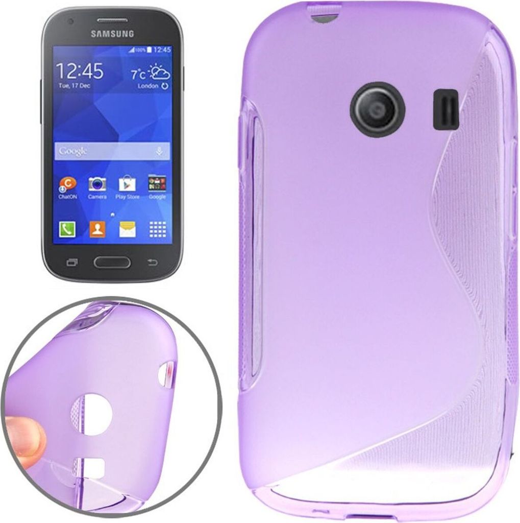 Handy Hülle Schutztasche für Samsung Galaxy Ace Style (G357) S-Curve Lila / Violett