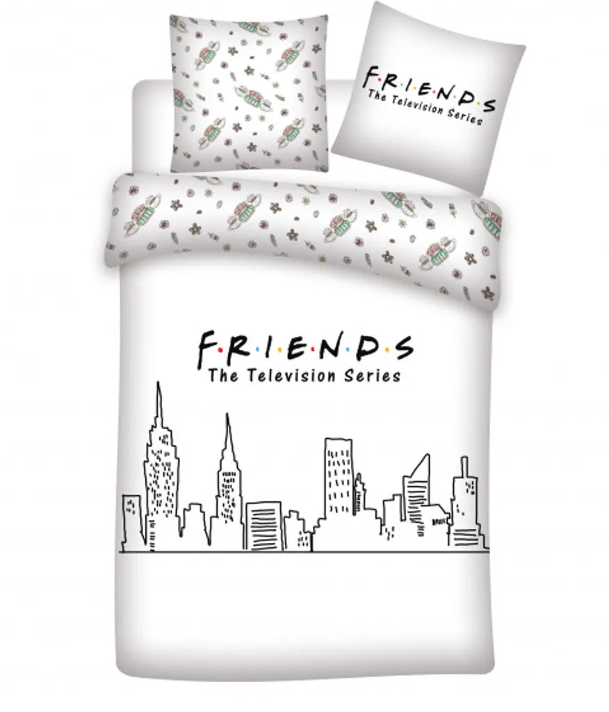 Housse de couette Friends 135cm pour chambre d'ado ou fan de séries TV