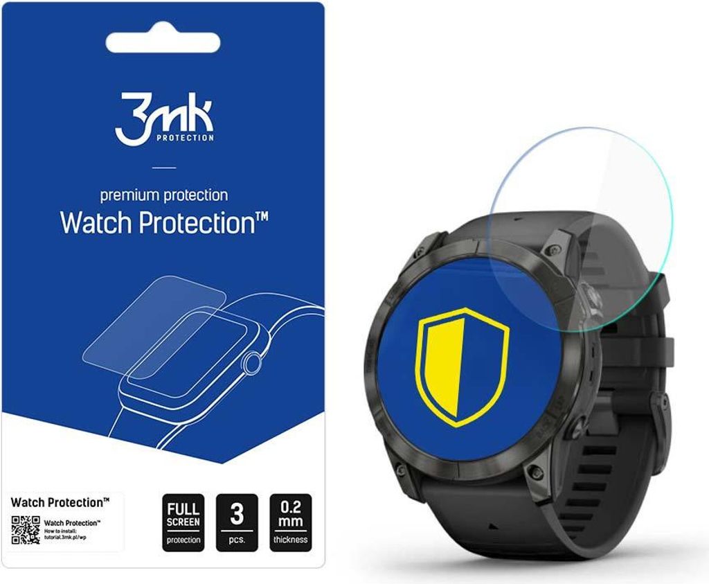 3mk Display-Hybridglas-Schutzfolie für Garmin Epix Pro Gen 2 47 mm, 0,2 mm (3 Stück)