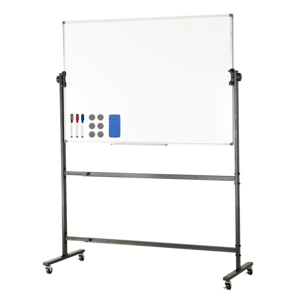 Tableau Blanc Pivotant 360° - Hauteur Réglable et Surface Aimantée - 9
