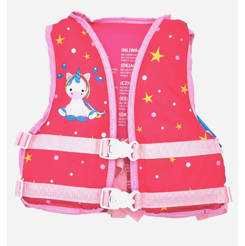 Kinder Schwimmweste 18-30kg 3-6 Jahre Schwimmhilfe Auftriebhilfe Badeboje Schwimmlernweste Schwimmflügel Schaumstoffkissen, Farbe:pink