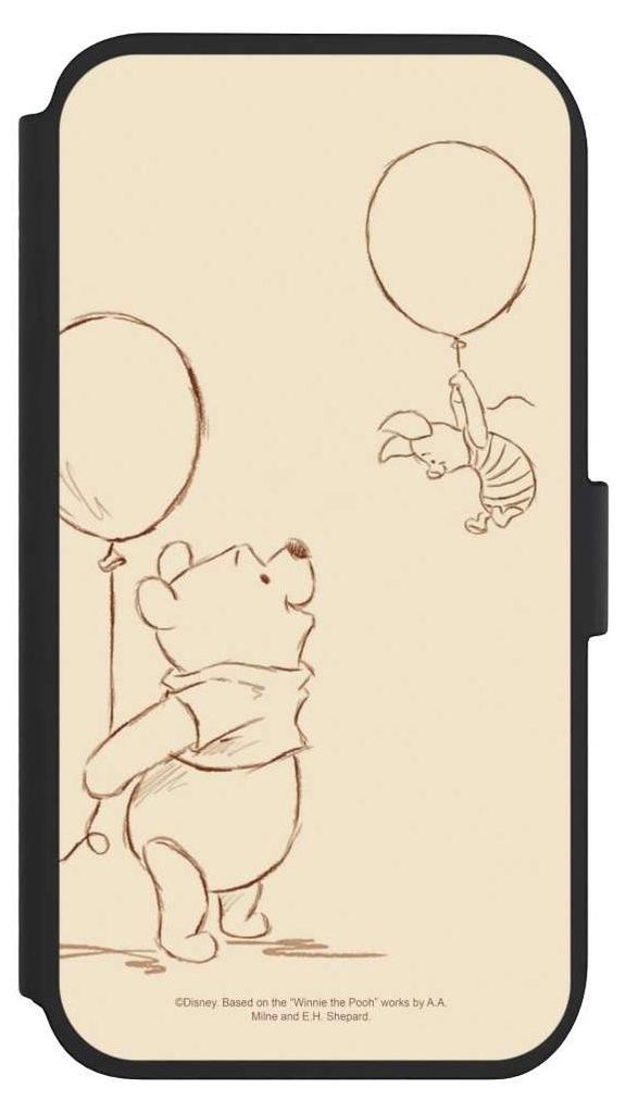 NIVOCASE Klapphülle für Apple iPhone 11 Handyhülle aus Kunst Leder NIVOflip schwarz Disney Offizielles Lizenzprodukt Winnie Puuh
