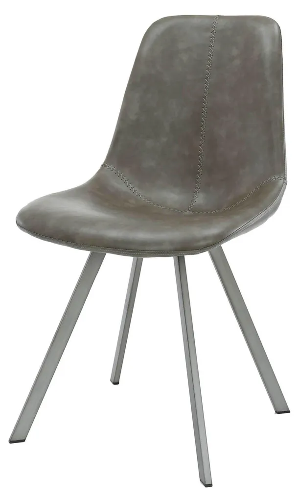 Chaise FURNLUX Zick-zack Taupe et Noir 46 cm avec dossier ergonomique