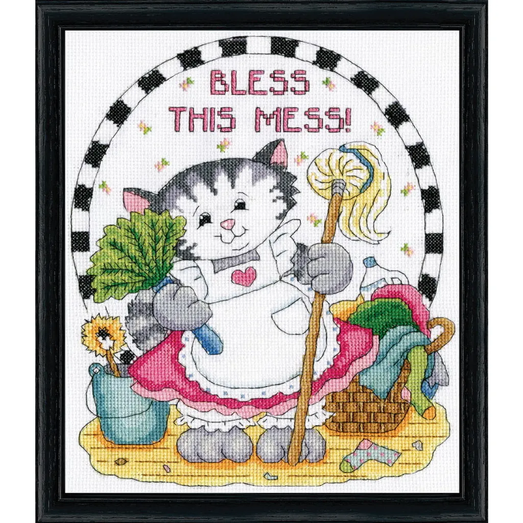 Kit Punto Croce Contato Design Works 20x25 cm - Bless This Chaos - 1