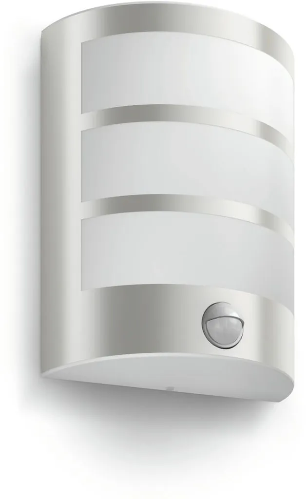 Philips Python Applique Murale LED Extérieur 6W Inox avec Détecteur