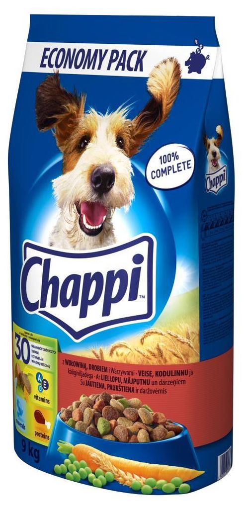 Chappi Sucha Karma Dla Psa Z Wołowiną i Drobiem 9 kg Zdjęcie produktu 