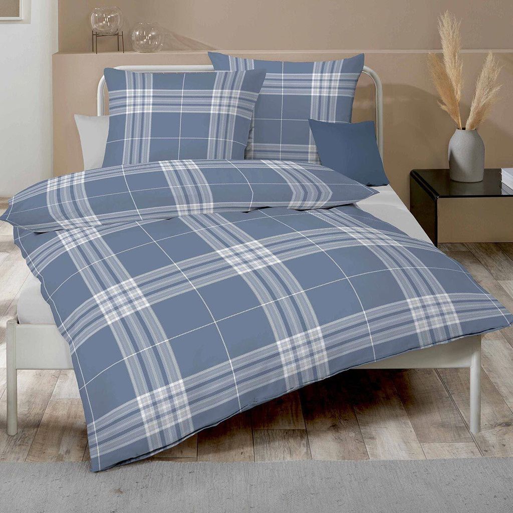 Kaeppel Biber Bettwäsche Pure 135x200 cm + 80x80 cm blau