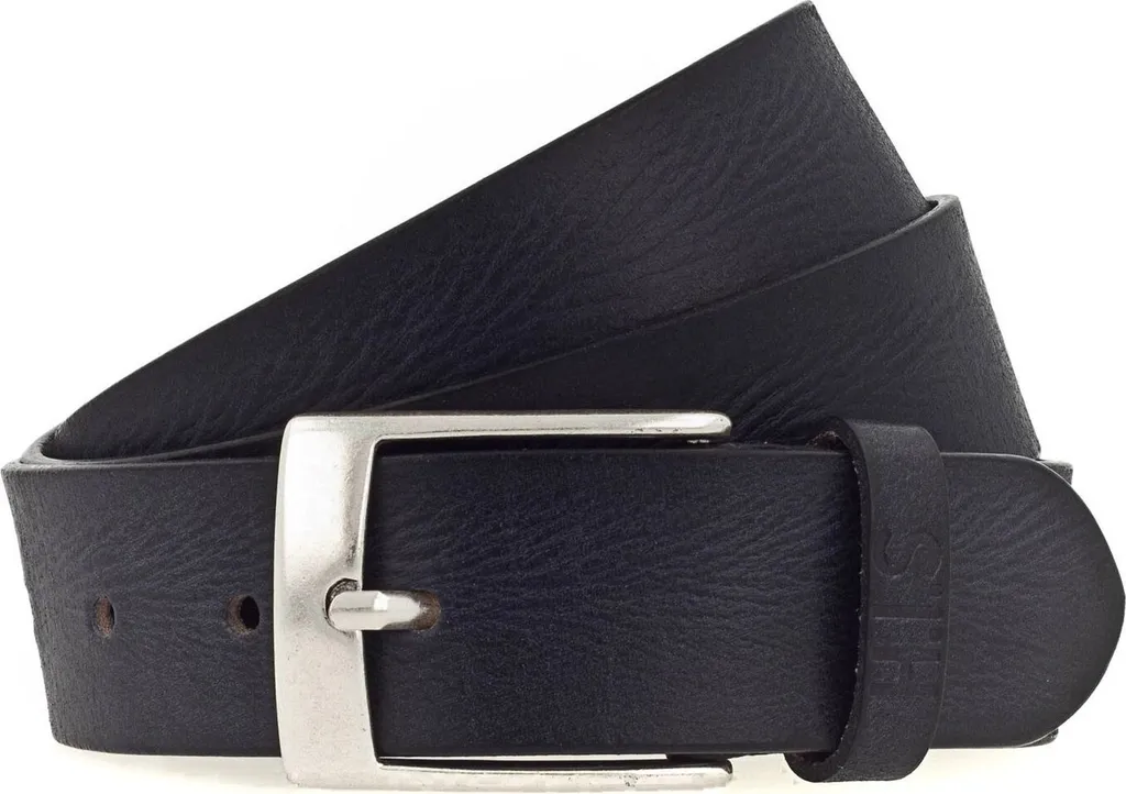 Cintura H.I.S in Pelle Blu Navy 30mm - Taglia W110 per Uomo | Idea Regalo