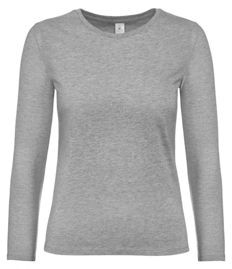 B&C - "#E190" T-Shirt für Damen Langärmlig FK3160 (XXL) (Grau)