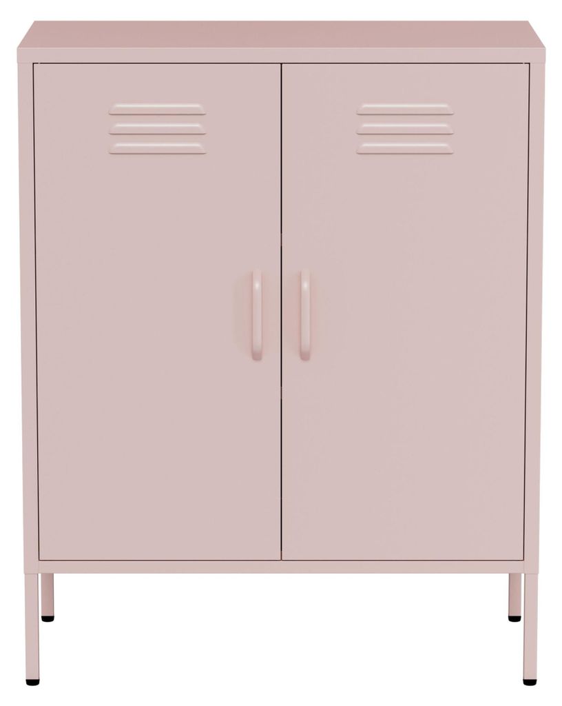 Szafka metalowa Lendo Online, 80x40x100 cm, kolor różowy Zdjęcie produktu 