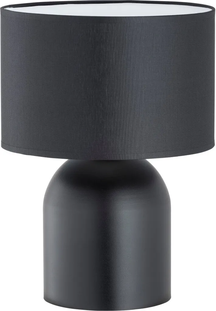 Lampe ASPEN avec abat-jour bicolore noir et blanc, culot E27 Emibig